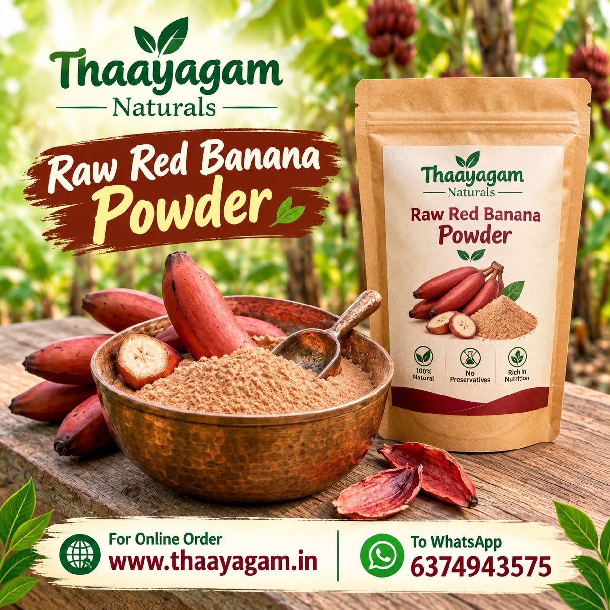 Raw Red Banana Powder 100g