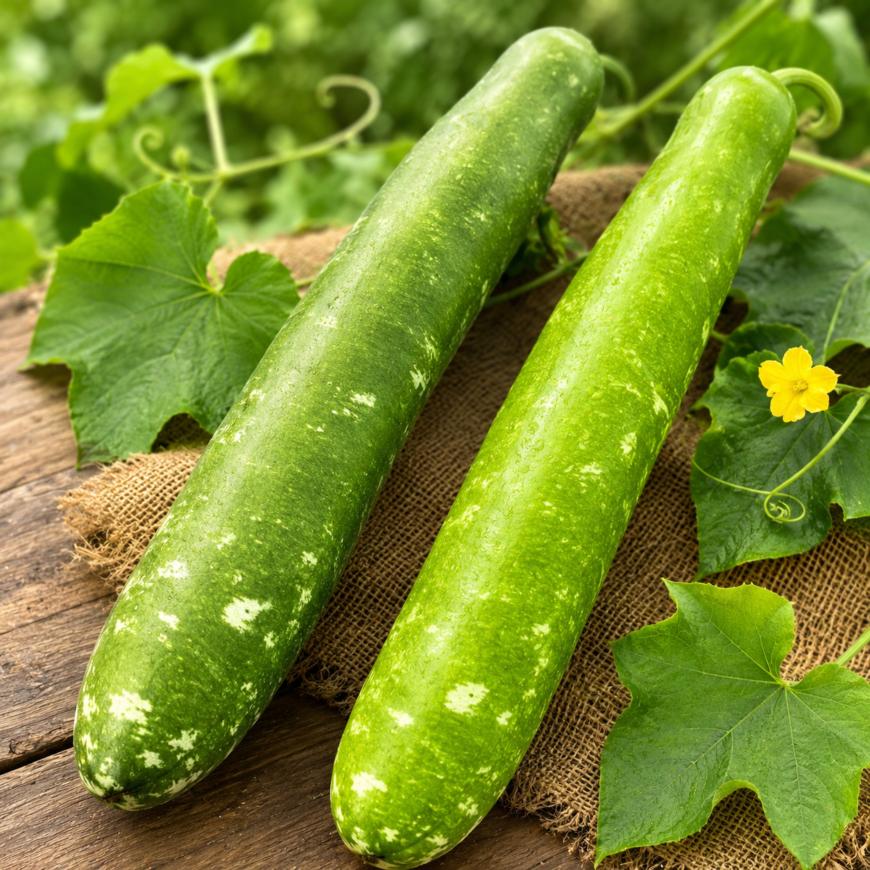 பச்சை வரி புலன்கள் (Green Strip Snake Gourd)